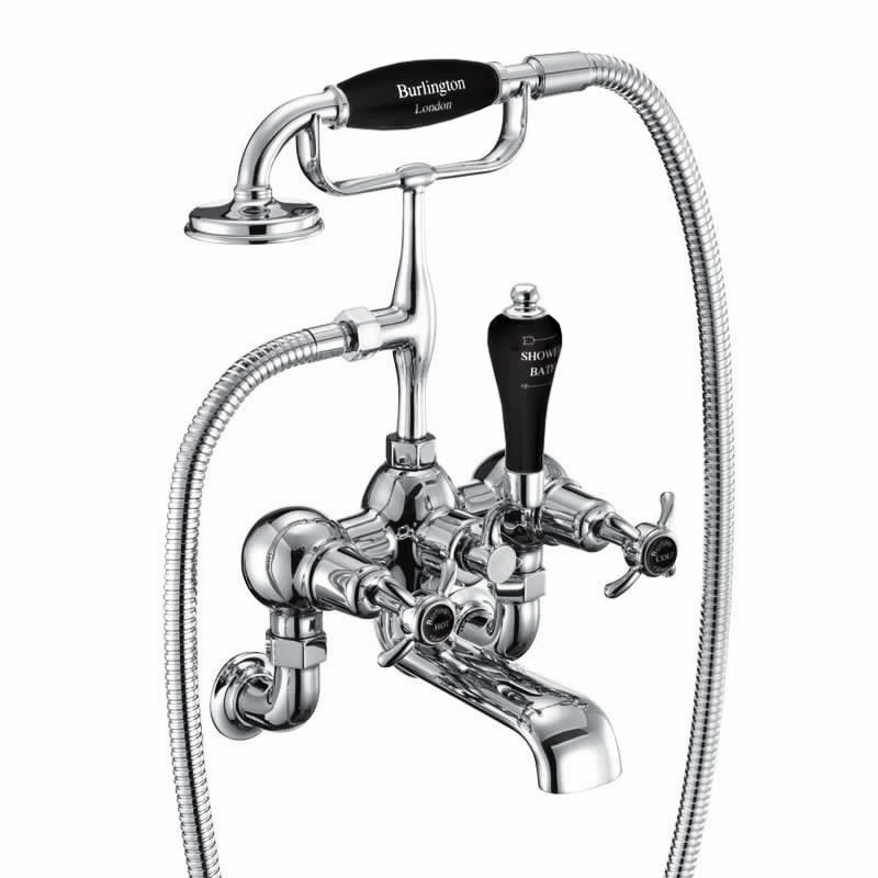 Anglesey bath shower mixer - wall mounted